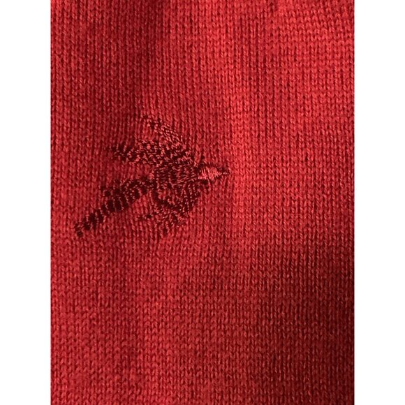 Orvis Merino Wool Blend Sweater Mens XL Red Quarter Zip Preppy Cuffed Preppy - Picture 6 of 7